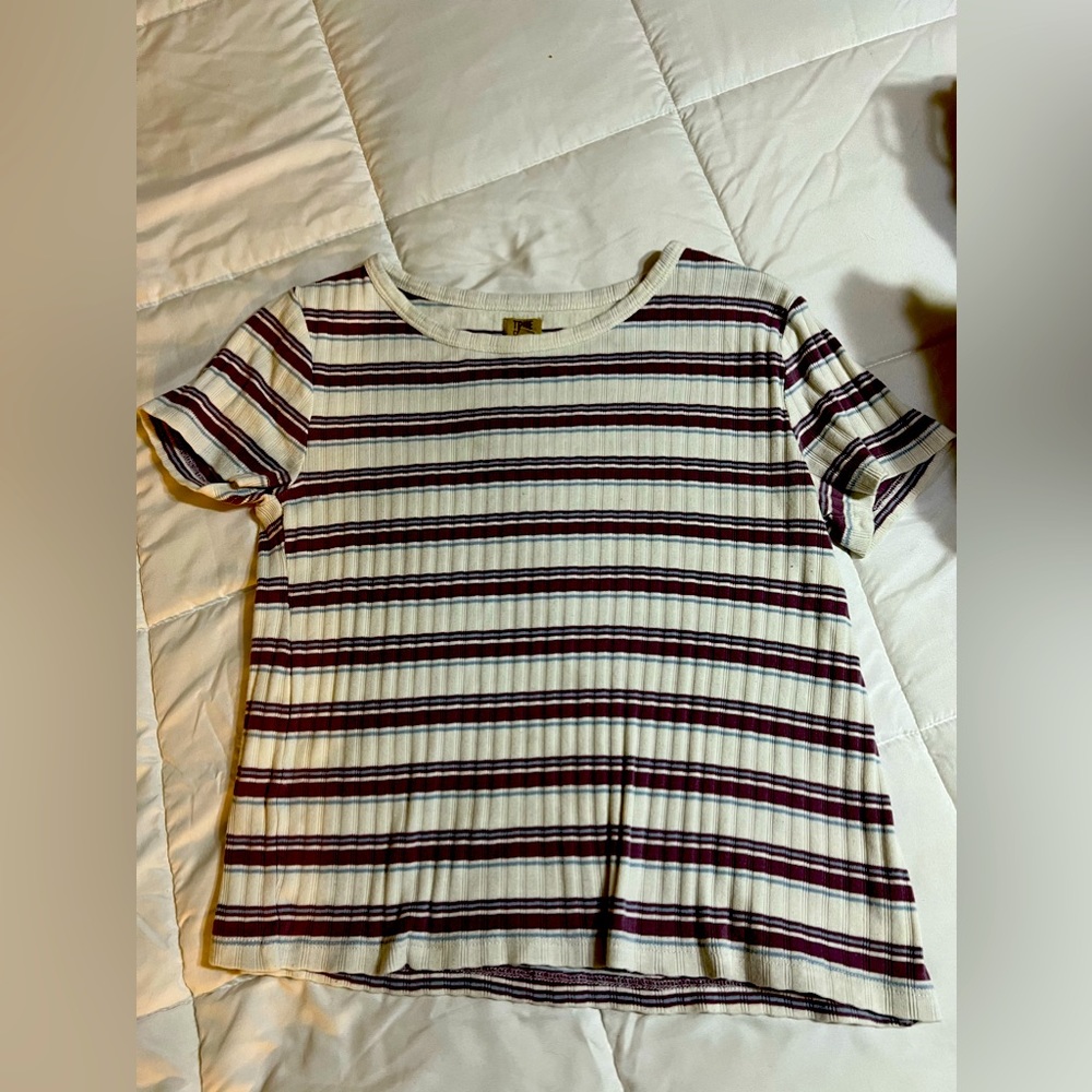 True craft striped crop top